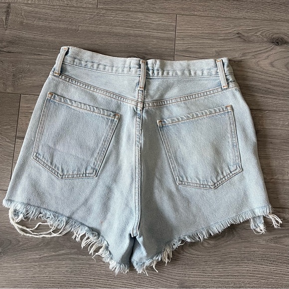 AGOLDE Dee Denim Short Light Wash High Rise Size 27 - Picture 5 of 6